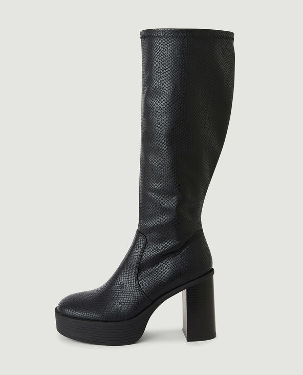 Bottes effet peau de serpent