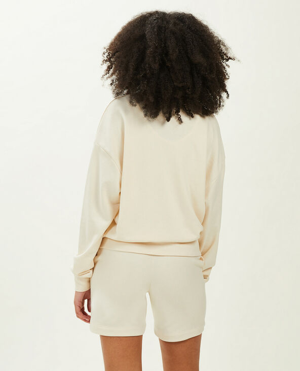 Sweat col rond beige - Pimkie