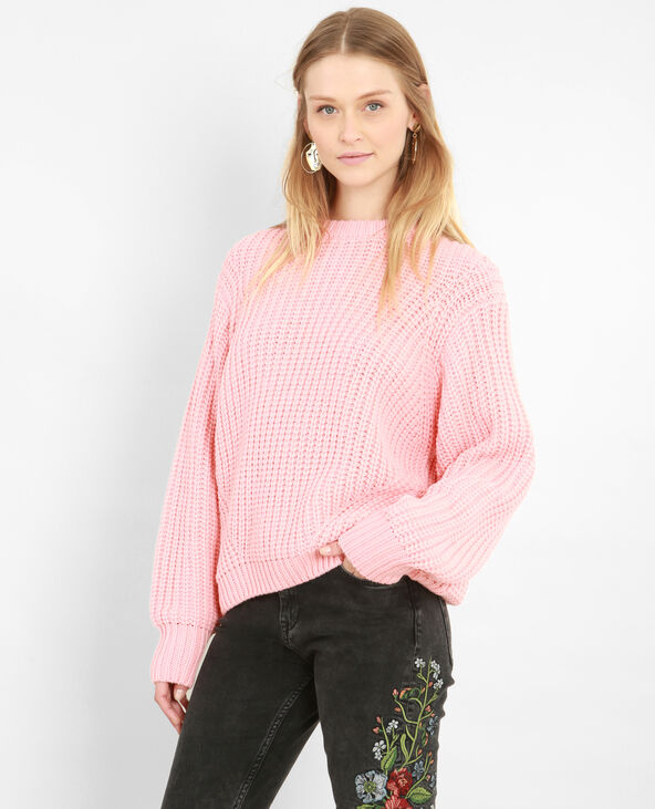 Pull en maille rose outlet