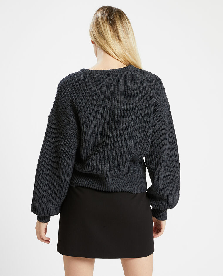 Pull grosse maille gris - Pimkie