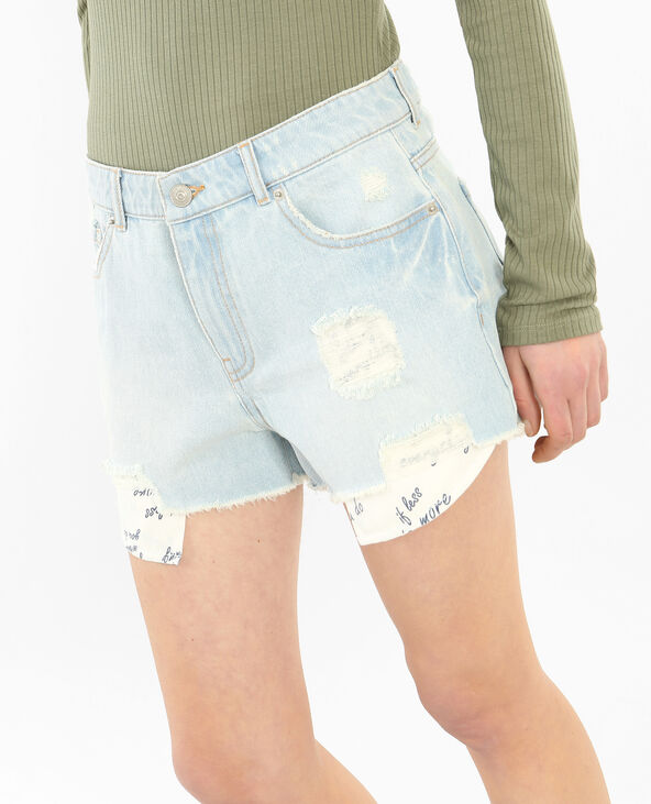 Short denim destroy bleu clair - Pimkie