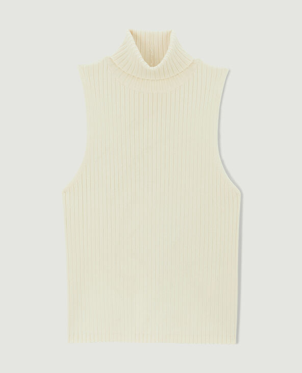 Top col roulé sans manches beige - Pimkie