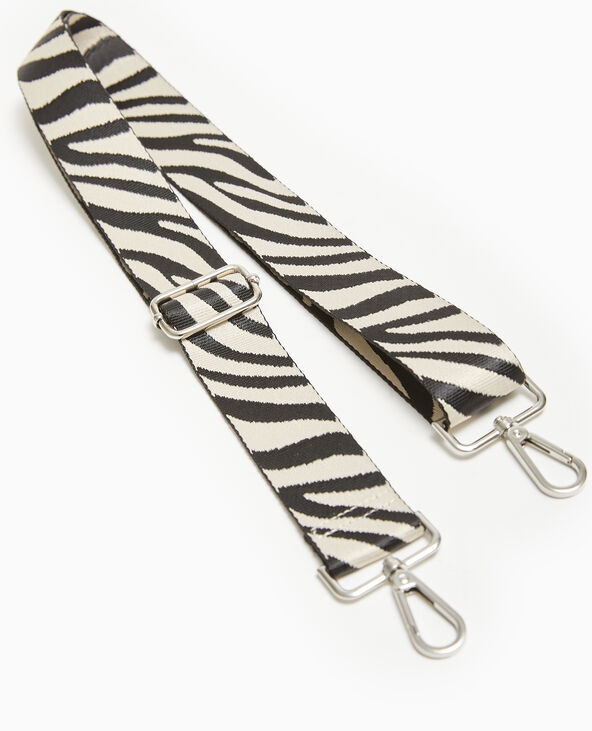 Sangle de sac amovible motif zèbre noir - Pimkie
