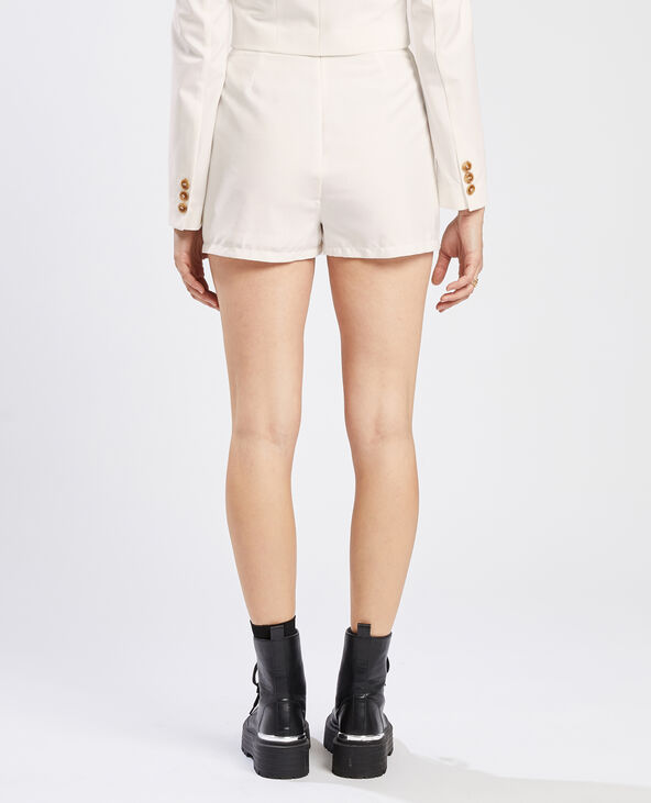 Jupe-short avec ceinture à nouer blanc - Pimkie