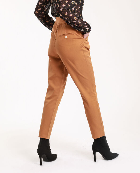 Pantalon camel femme discount camaieu