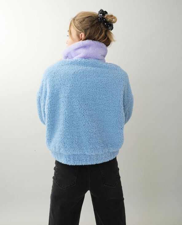 Veste peluche bleu - Pimkie