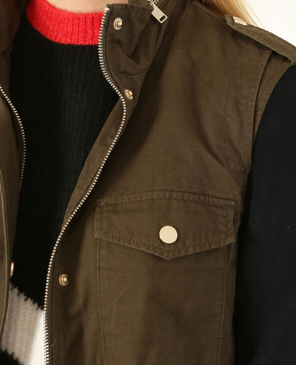 Parka army bi matière vert kaki - Pimkie