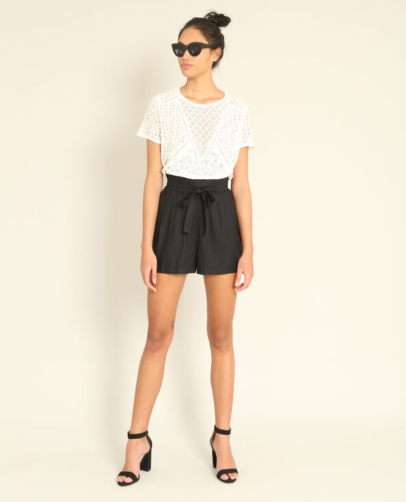 T-shirt en dentelle blanc - Pimkie