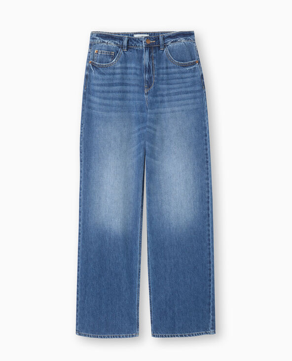 Jean wide taille haute bleu marine - Pimkie