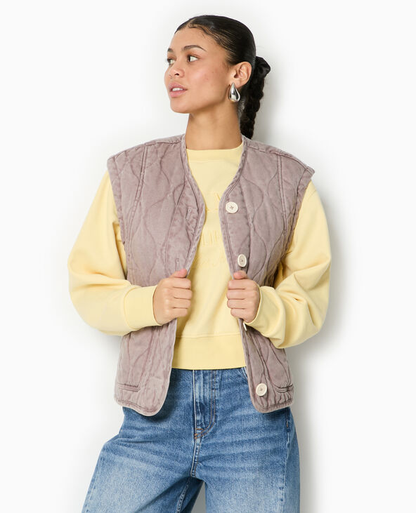 Veste matelassée sans manches violet - Pimkie