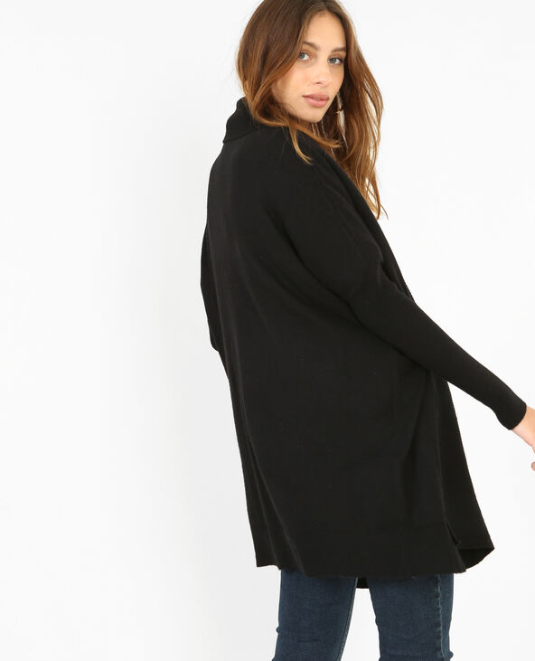 Gilet long à côtes noir - Pimkie