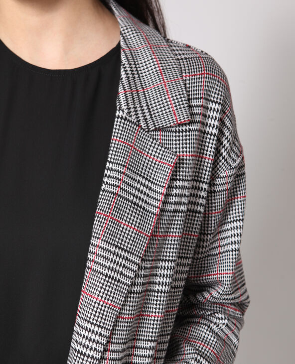 Blazer à carreaux noir - Pimkie