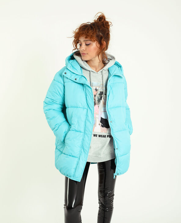 Doudoune oversize bleu turquoise - Pimkie
