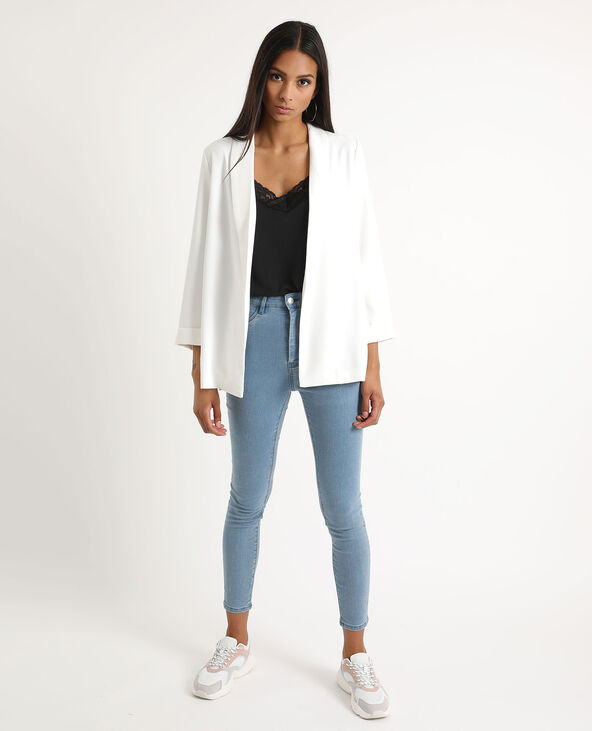 Blazer manches 3/4 blanc - Pimkie