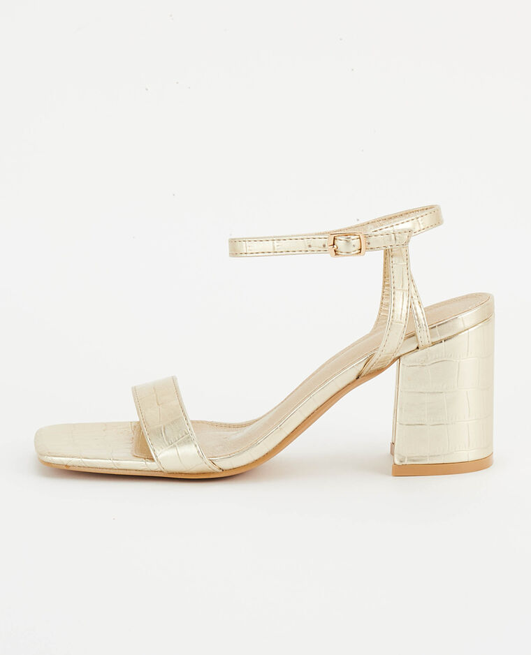 Sandales à bride effet croco doré - Pimkie