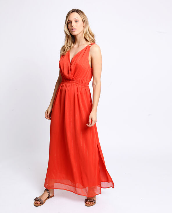 Robe longue empire marron - Pimkie