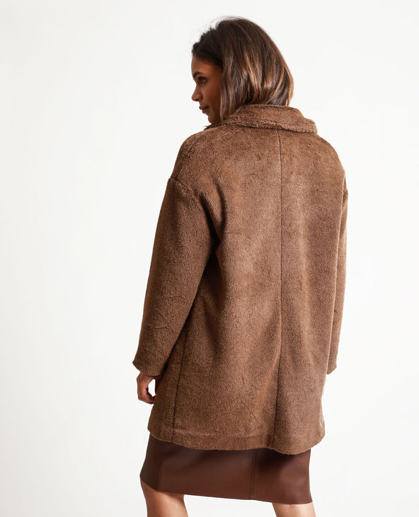 Manteau en fausse fourrure beige - Pimkie
