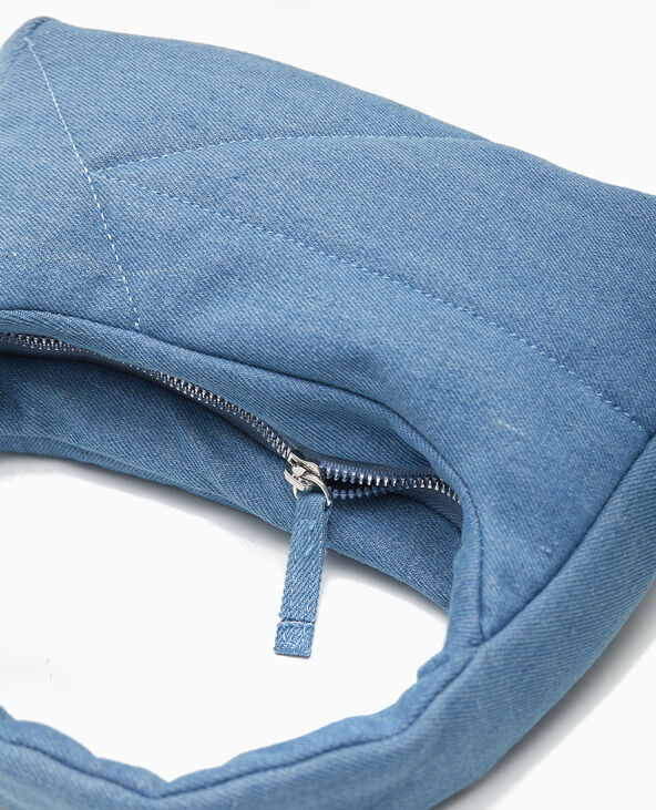 Sac effet jean matelassé porté épaule bleu - Pimkie