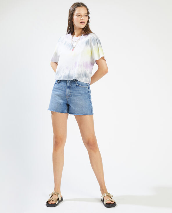 T-shirt cropped tie and dye lilas - Pimkie