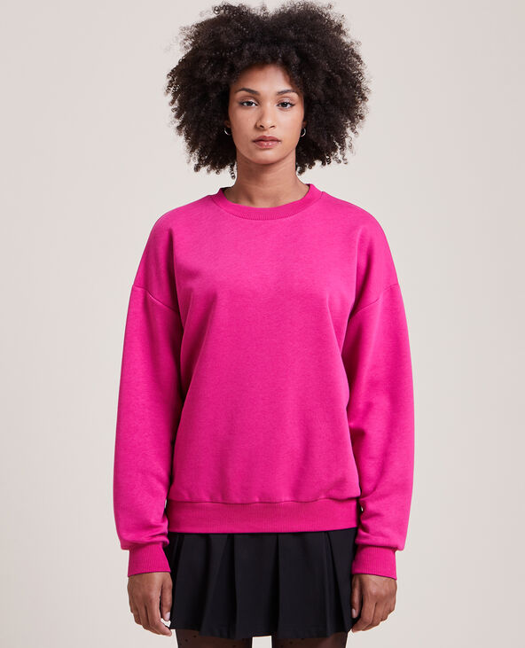 Sweat col rond rose fuchsia - Pimkie