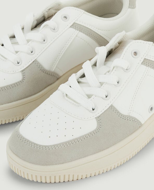 Sneakers bi-matière beige - Pimkie