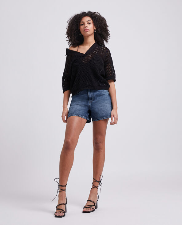 Short en jean taille haute bleu - Pimkie