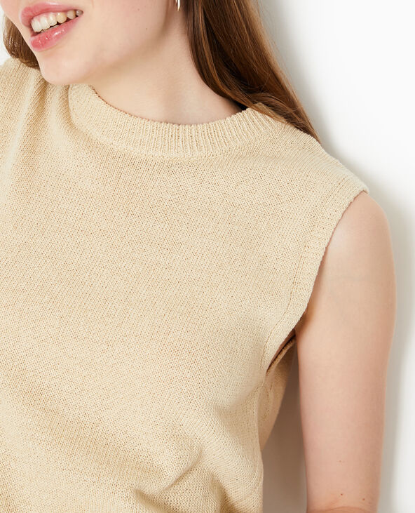 Pull sans manches beige - Pimkie