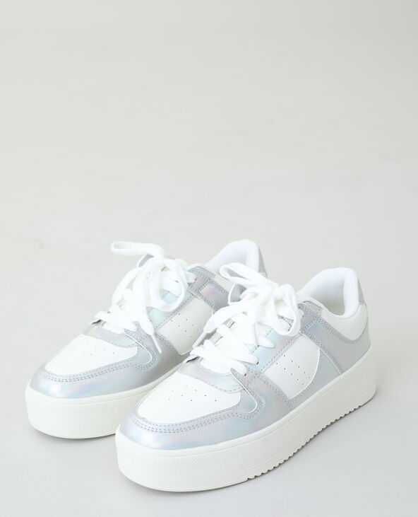 Baskets plateforme argenté - Pimkie