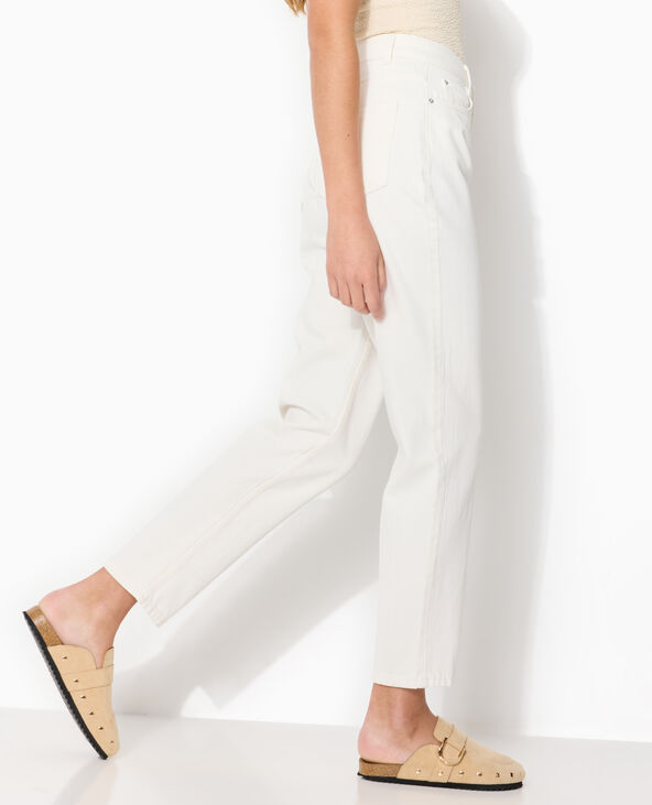 Jean mom taille haute blanc - Pimkie