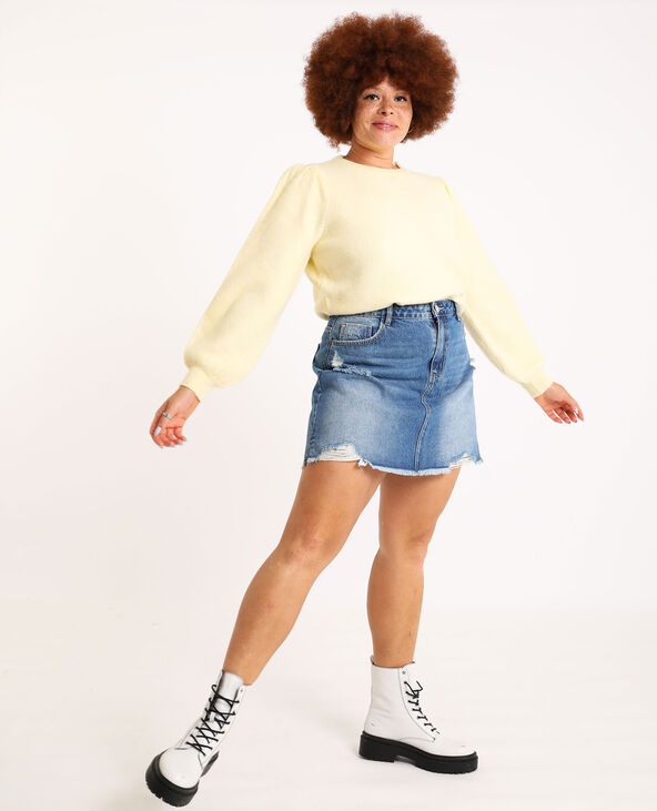 Pull manches bouffantes jaune - Pimkie