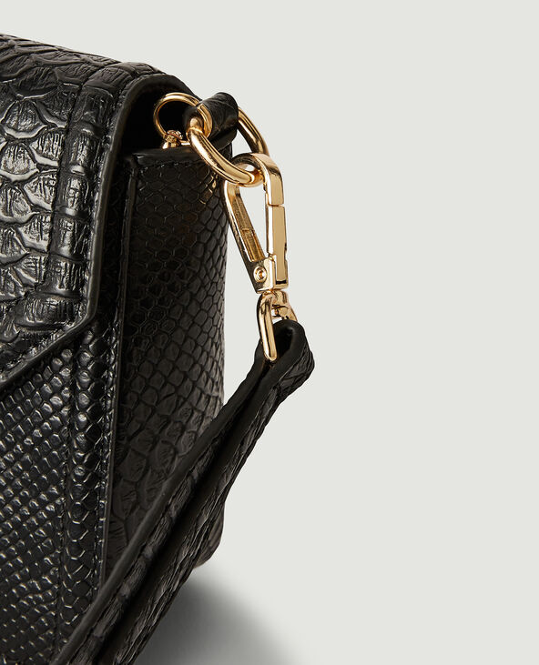 Sac boxy effet python noir - Pimkie