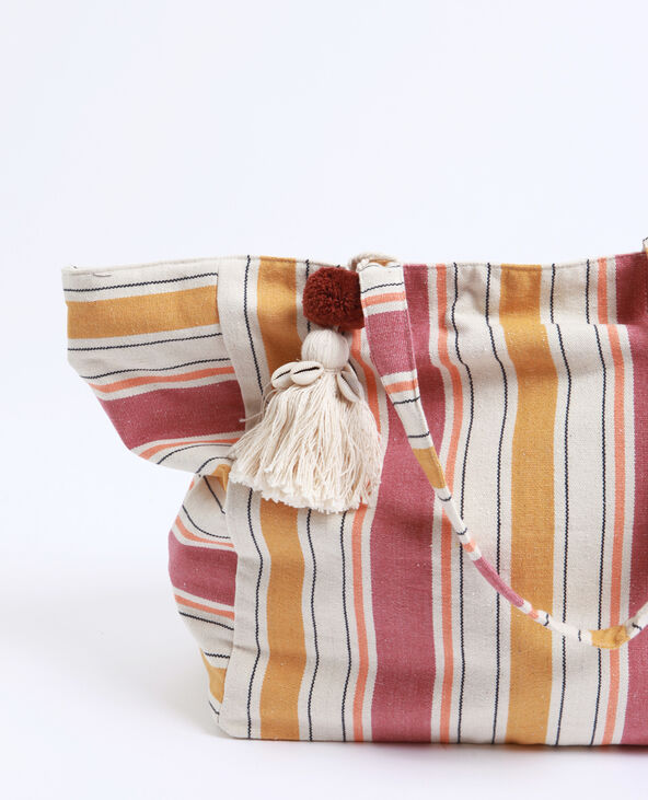 Grand sac de plage beige - Pimkie