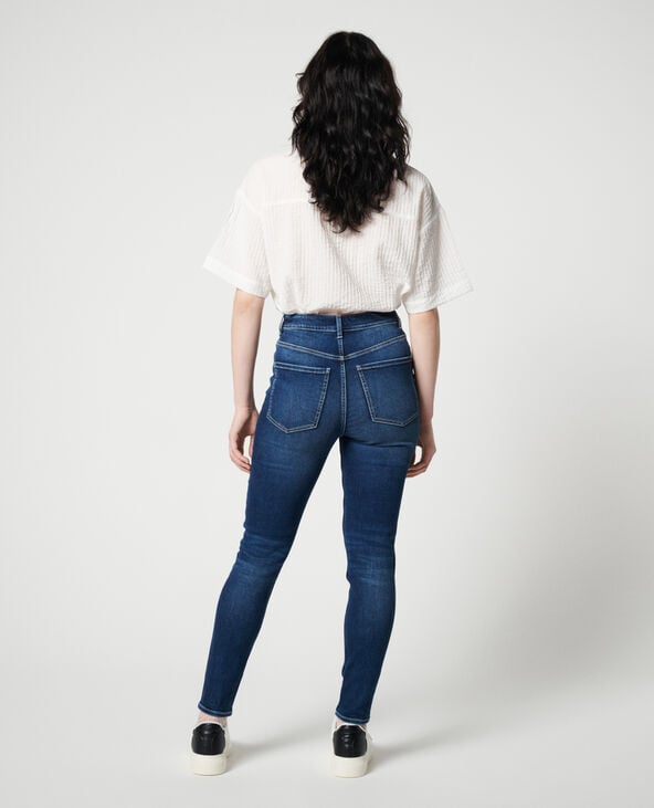 Jean skinny taille haute SMALL bleu marine - Pimkie