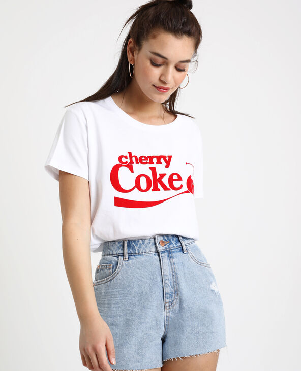 T-shirt Cherry Coke blanc - Pimkie