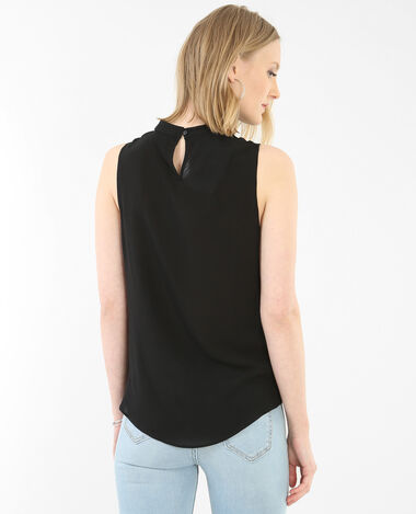 Top croisé col choker noir - Pimkie