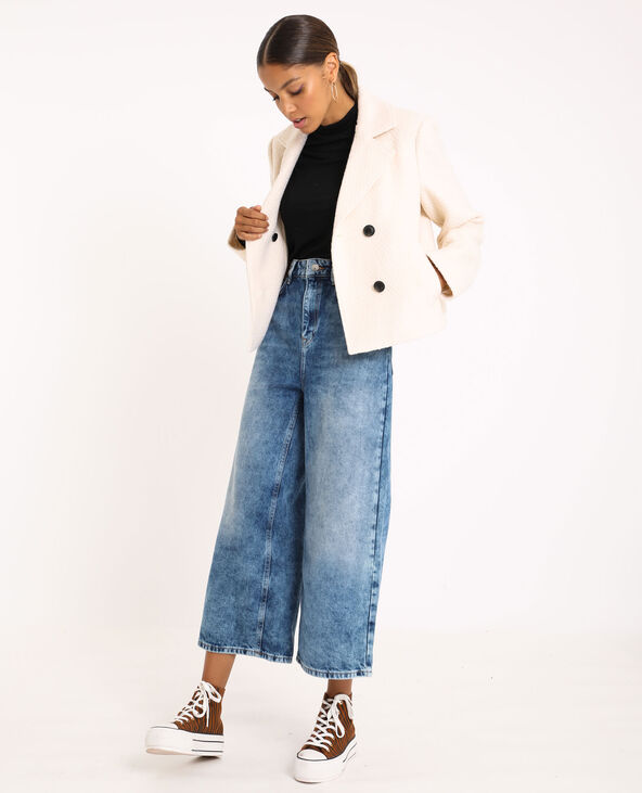 Manteau court écru - Pimkie