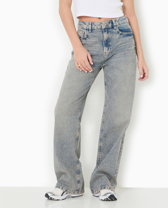 Jean wide taille haute rose clair - Pimkie