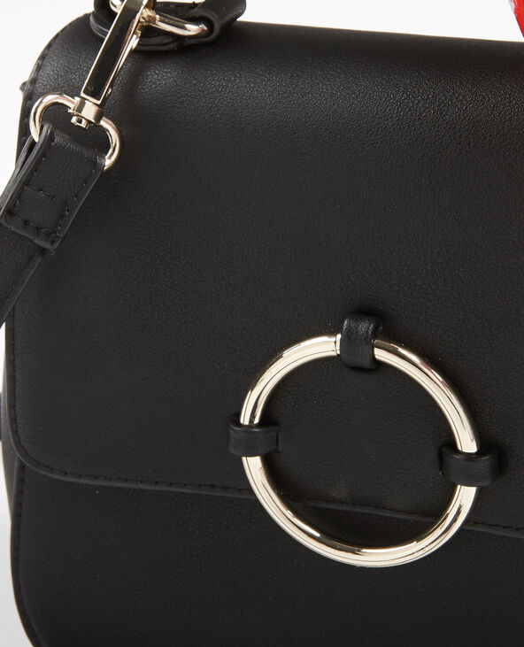 Petit sac boxy avec foulard noir - Pimkie