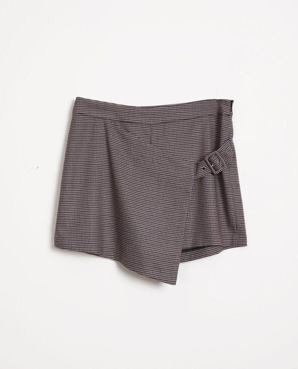 Jupe short pied-de-poule violet - Pimkie