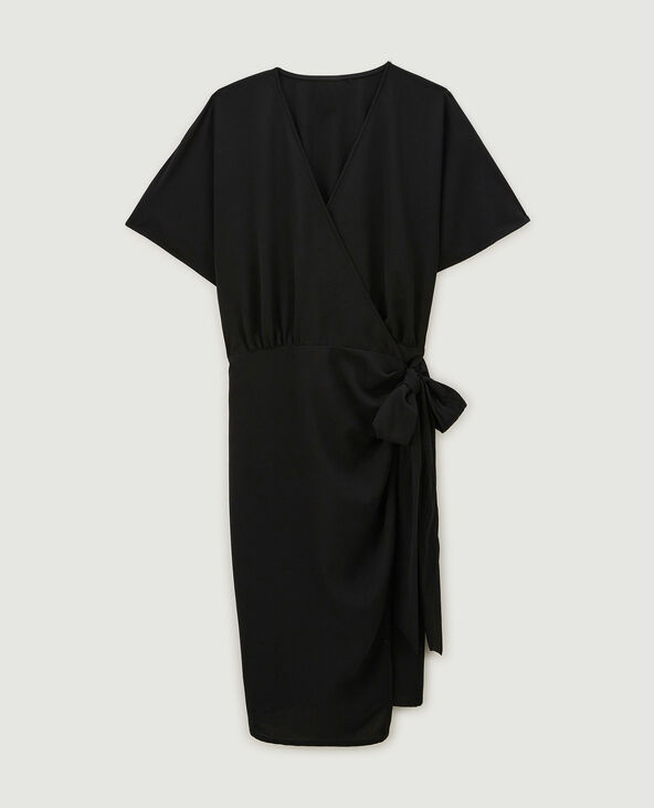 Robe midi porte-feuille noir - Pimkie