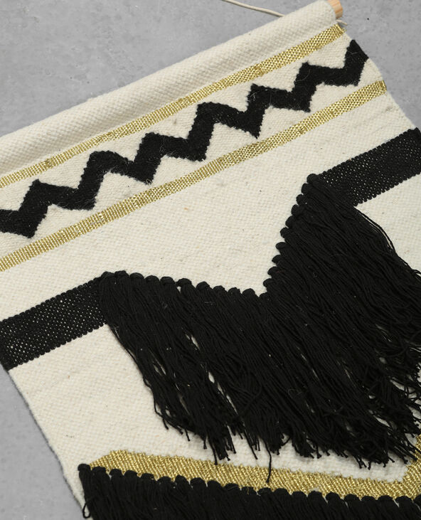 Tapisserie murale tissée bandes dorées. noir - Pimkie