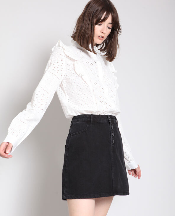 Chemisier à broderies blanc - Pimkie
