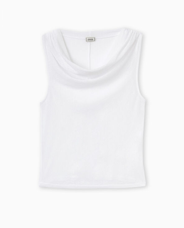 Top en maille légère avec encolure bénitier blanc - Pimkie