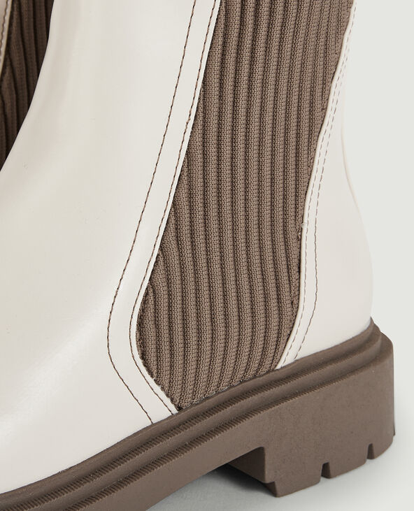 Boots semelles crantées beige - Pimkie