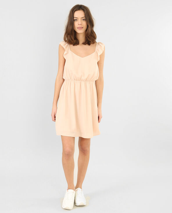 Robe dos nu volanté rose clair - Pimkie