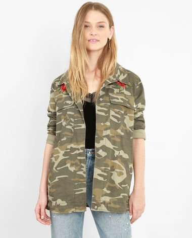 Veste army brodée vert kaki - Pimkie