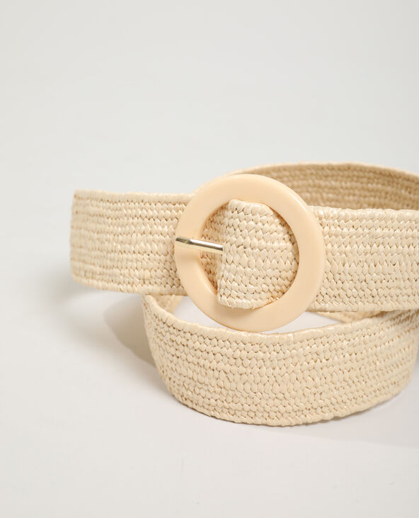 Ceinture tressée store femme beige