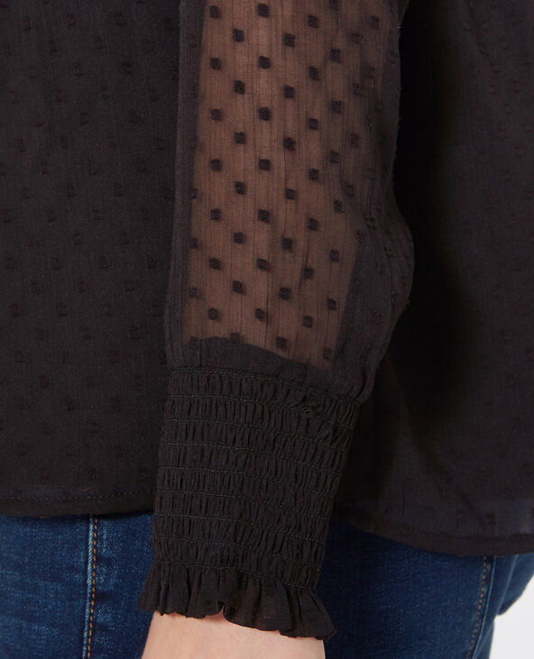 Blouse en plumetis noir - Pimkie