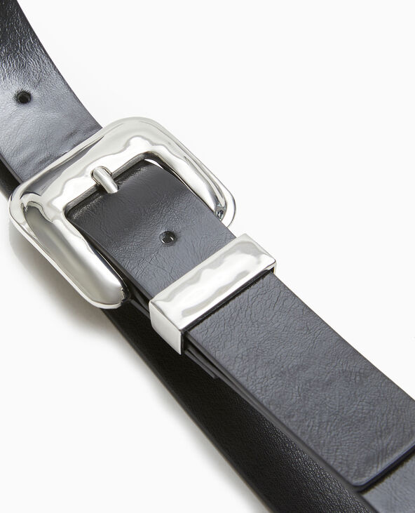 Ceinture avec boucle carrée noir - Pimkie