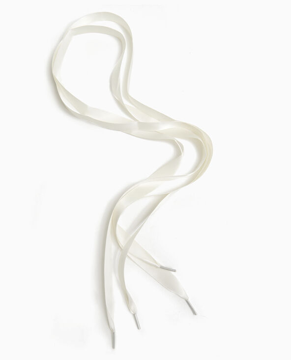 Lacets larges en satin blanc - Pimkie